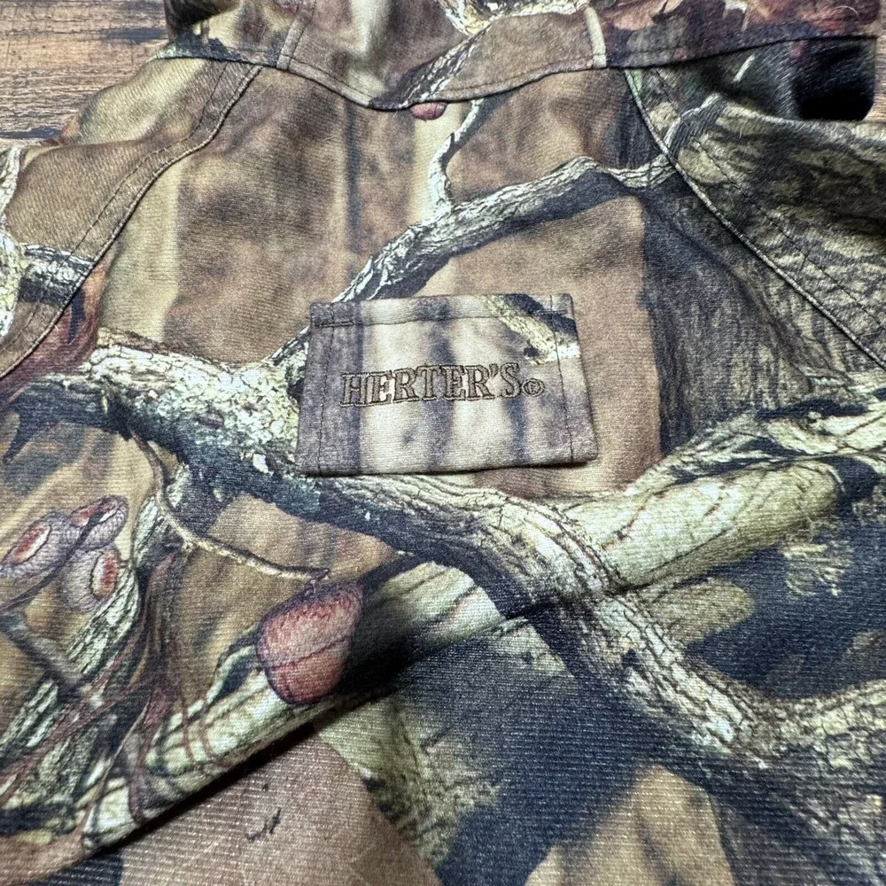 Herter's Coat Camo Mossy‎ Oak Break Up Jacket Hooded Men Sz Small